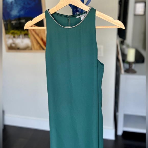 Green Sleeveless Dress with Beaded Neckline H&M - Picture 1 of 7
